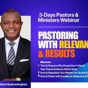 3 DAYS WEBINAR (VIDEO COURSE): PASTORING WITH RELEVANCE AND RESULTS